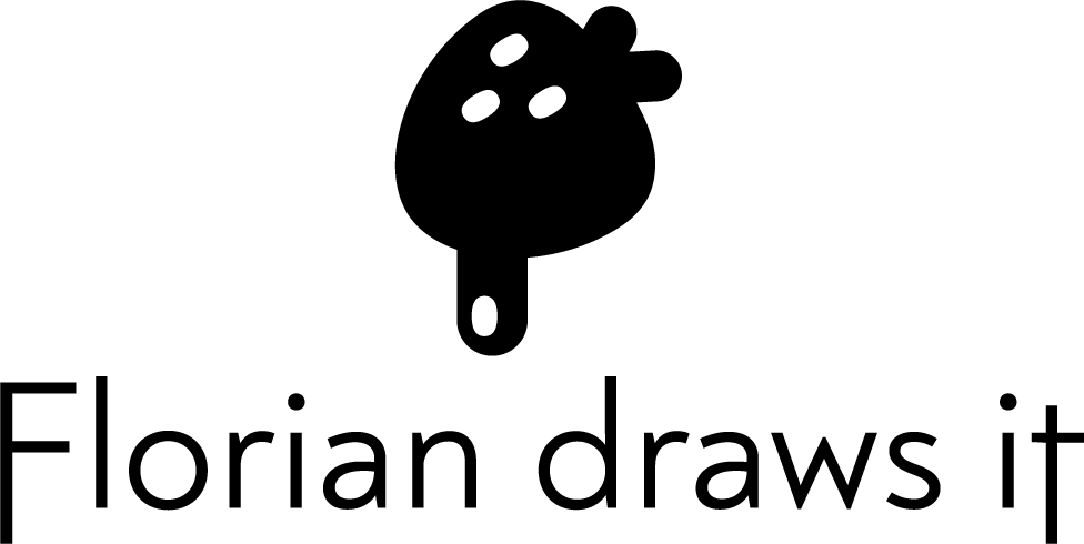 Florian Draws It Clipart (976x490), Png Download