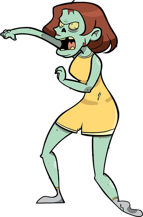 Zombie Clipart Creative Commons - Transparent Background Cartoon Clipart Zombie - Png Download (475x720), Png Download