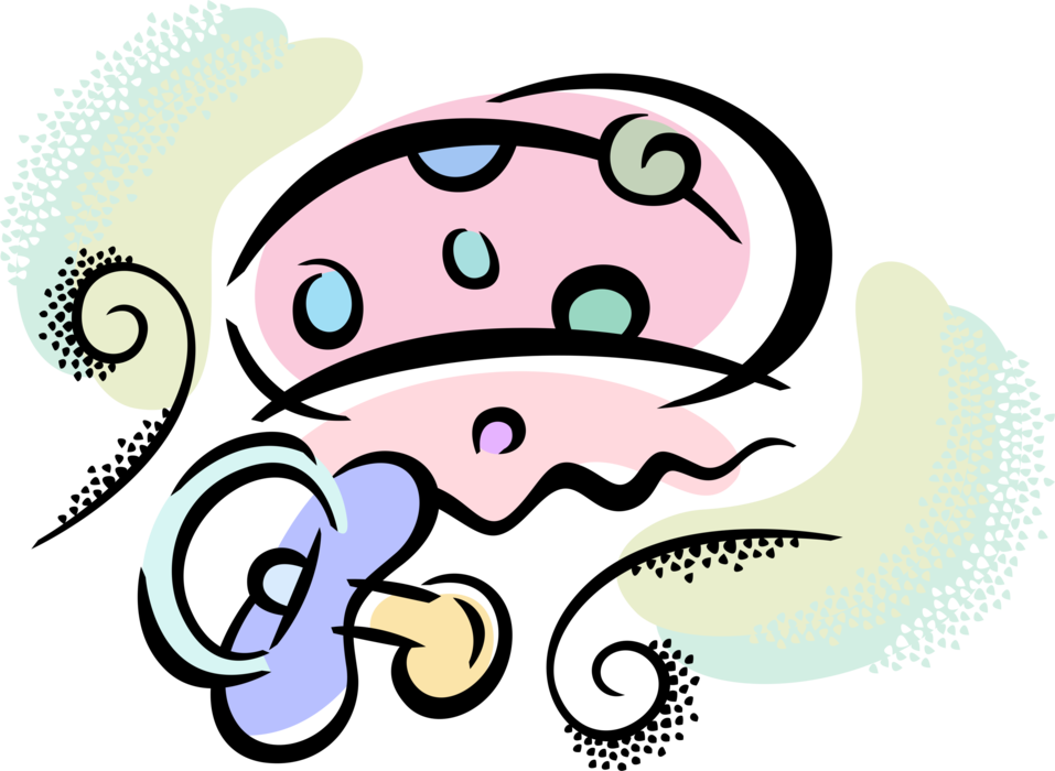 Infant Clipart Baby Pacifier - Png Download (957x700), Png Download