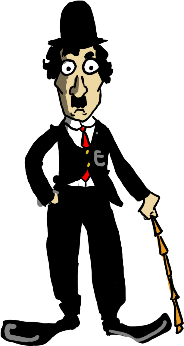 Charlie Chaplin Png - Art Charlie Chaplin Cartoon Clipart (918x1468), Png Download