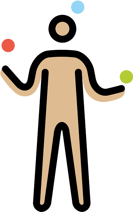 Man Juggling Emoji Clipart - Clip Art - Png Download (800x800), Png Download