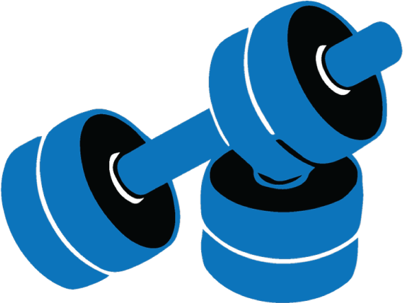 Dumbbells Clipart Gym Equipment - Transparent Gym Cartoon Png (600x600), Png Download