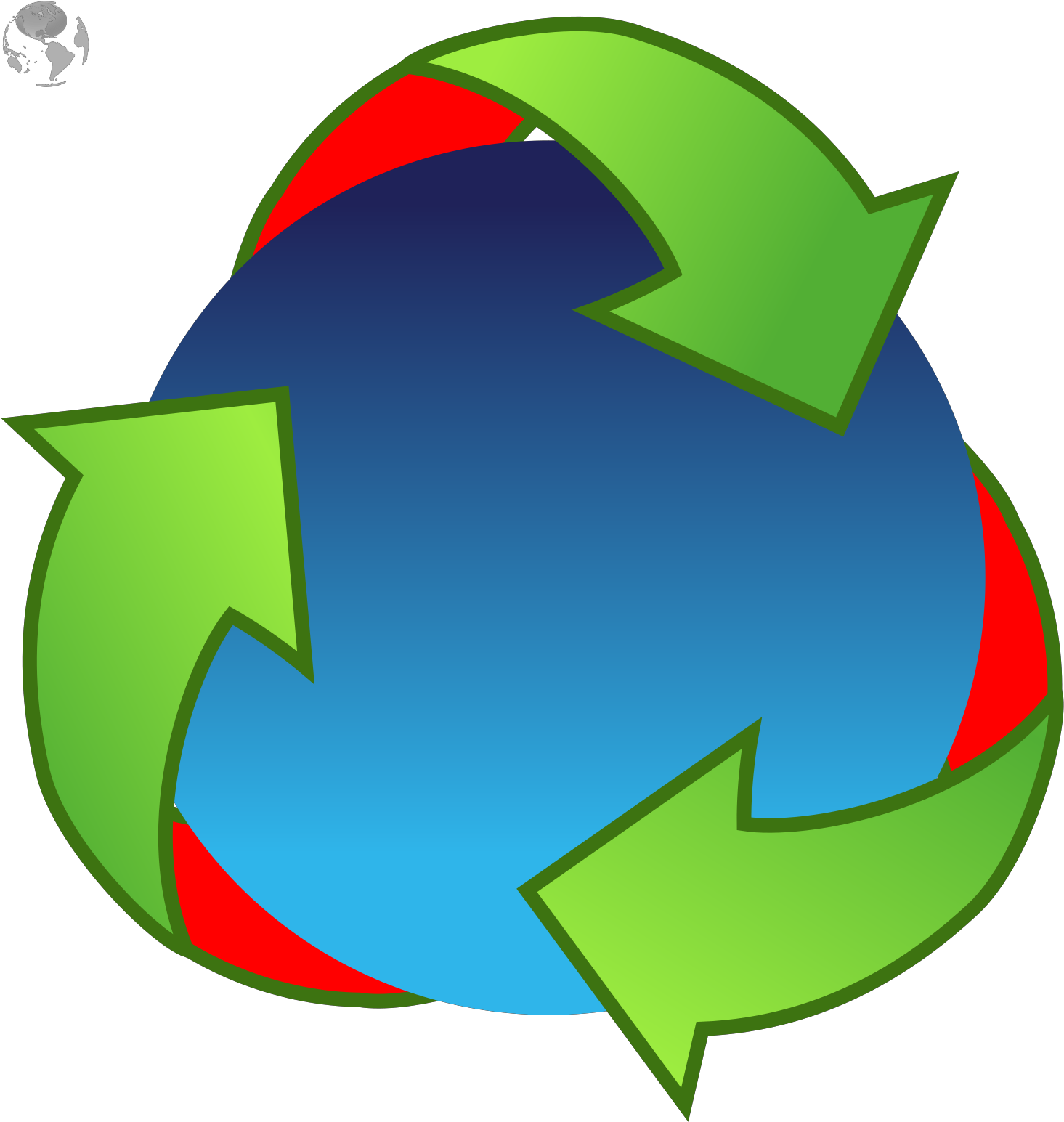 Recycling For Climate Change Clipart (1600x1600), Png Download