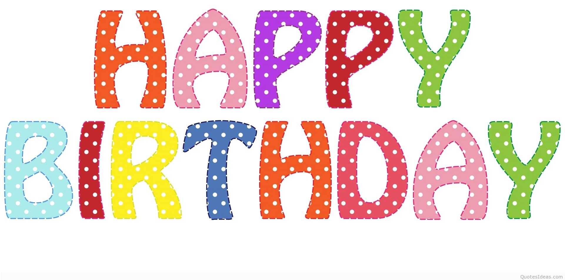 Colorful Happy Birthday Png Image With Transparent - Happy Birthday Words Simple Clipart (1921x954), Png Download