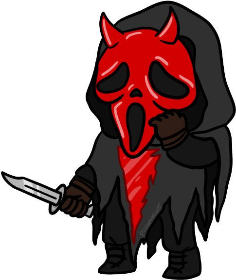 Dead By Daylight Ghostface Funny Clipart (540x614), Png Download