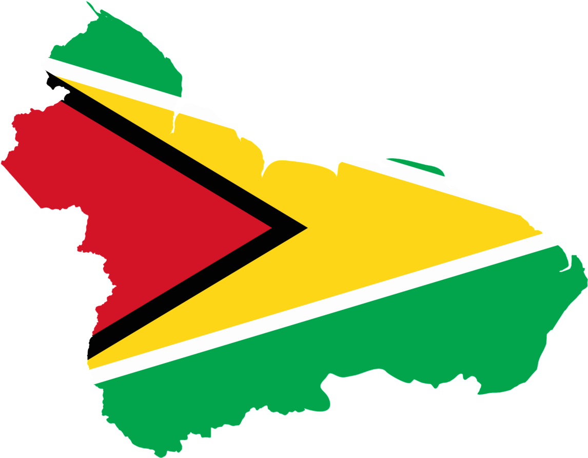 Green,line,clip - Guyana Flag Map - Png Download (1271x1024), Png Download