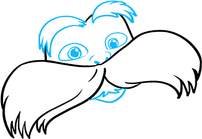 How To Draw The Lorax By Dr - Easy The Lorax Drawing Clipart (680x678), Png Download