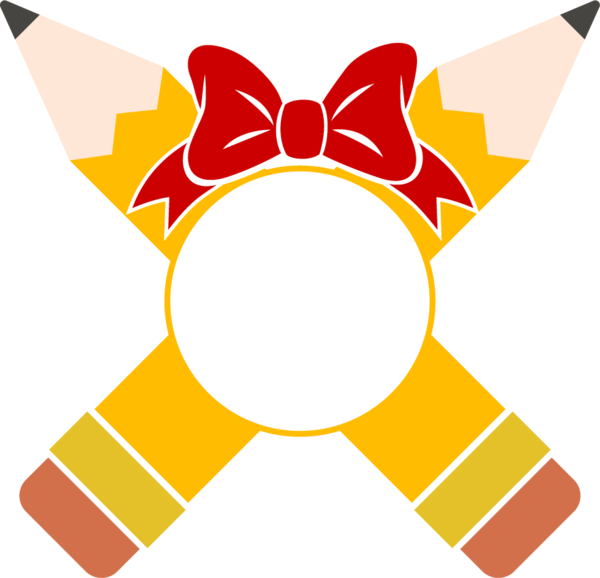 Cross Pencil Monogram With Bow - Project Management Clipart - Full Size ...