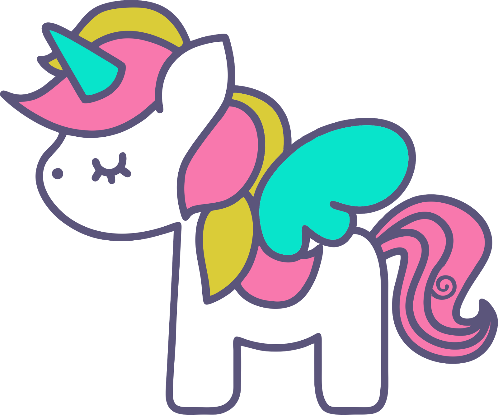 Turkey Monogram Clipart Jpg Freeuse Download Clipart - Cute Unicorn Drawing - Png Download (1600x1333), Png Download