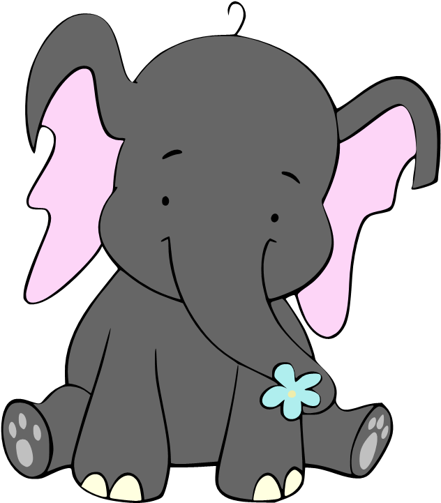 Drawing Clip Art - Free Printable Clipart Elephant - Png Download (653x749), Png Download