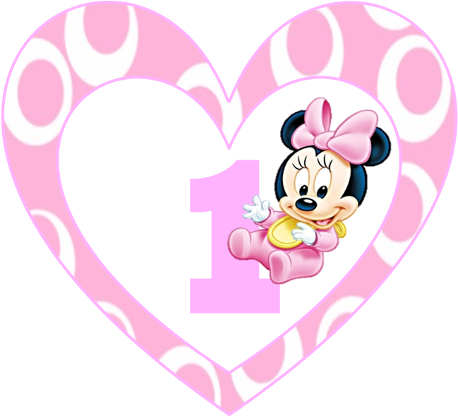 Toppers O Etiquetas - Minnie Baby Clipart (648x705), Png Download