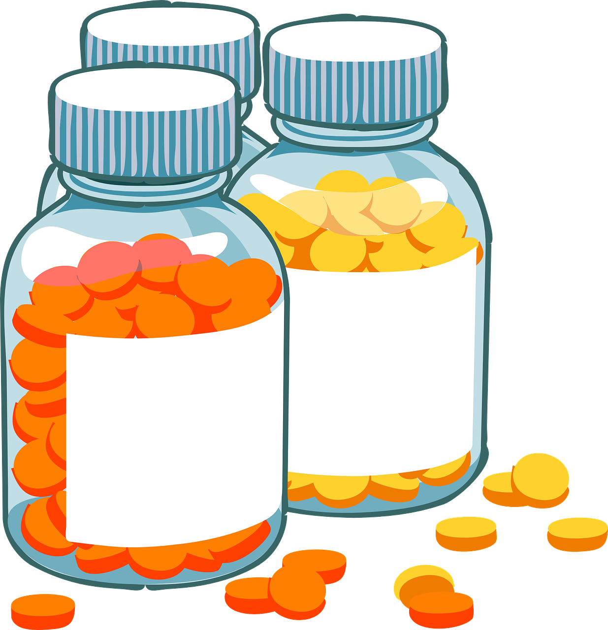 Pharmaceutical Drug Bottle Tablet Medical Prescription - Vitamins Clipart - Png Download (1235x1280), Png Download