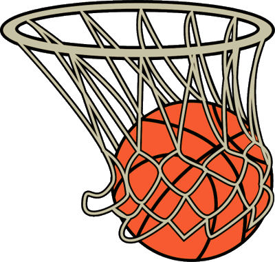 Hoop"
 Class="img Responsive True Size Default - Basketball Going Into Hoop Clipart - Png Download (400x380), Png Download