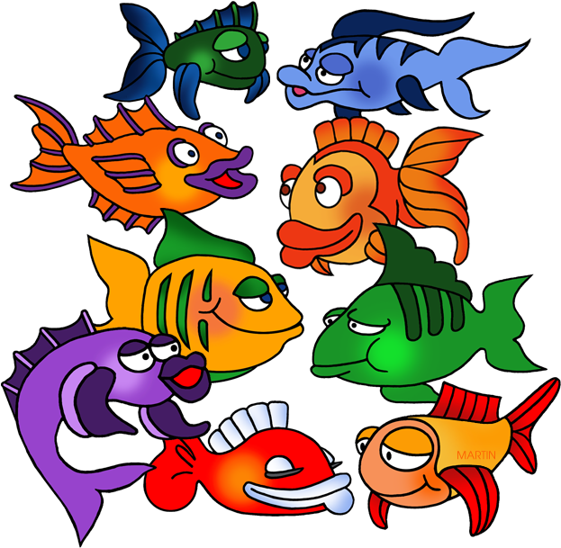 School Closing Clipart Svg Library Download Animals - School Of Fish Cartoon - Png Download (648x648), Png Download