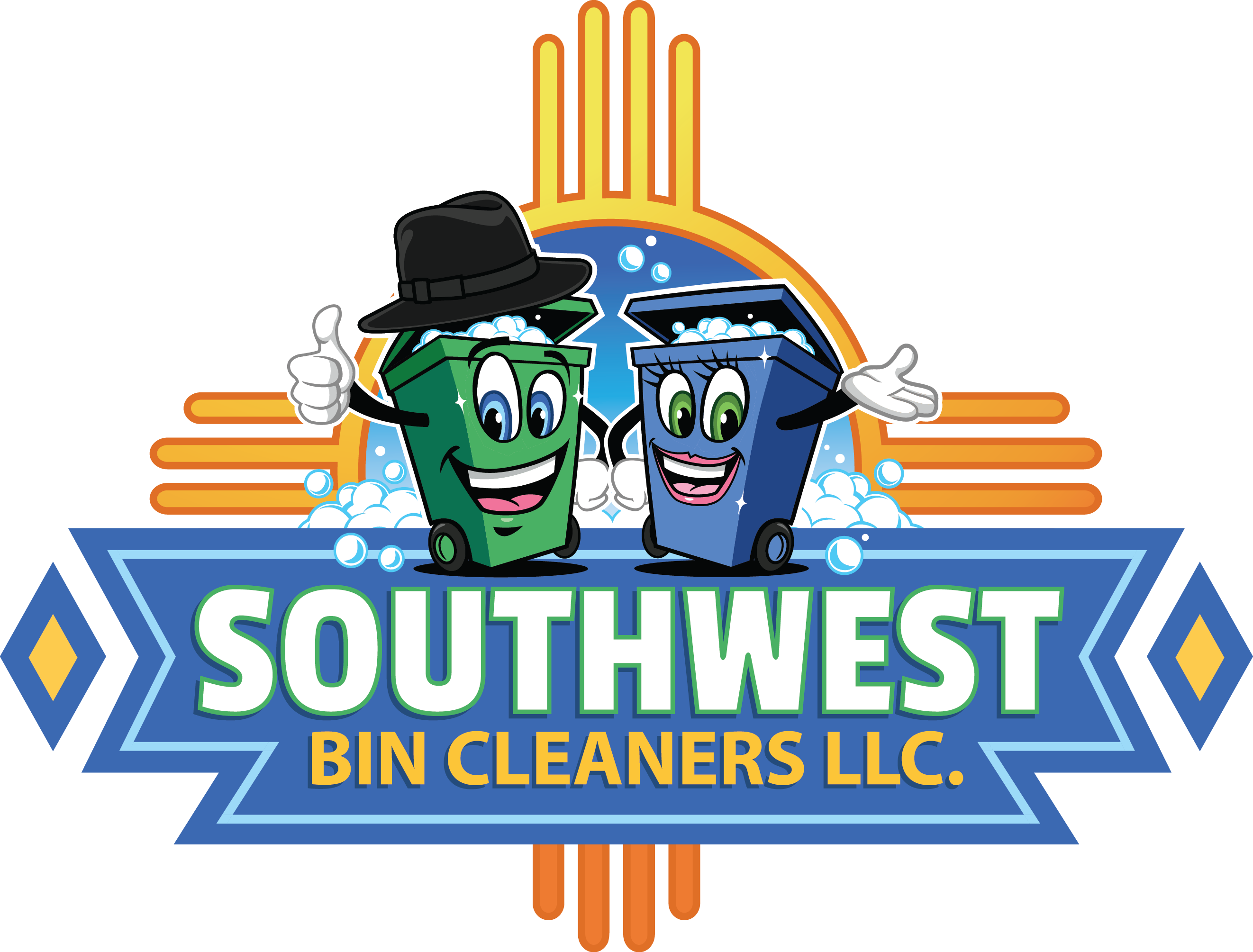 Southwest Bin Cleaners Clipart (2644x2009), Png Download