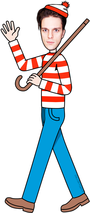 Where"s Wally Couple Costume Book Game - Transparent Where's Waldo Png Clipart (500x747), Png Download