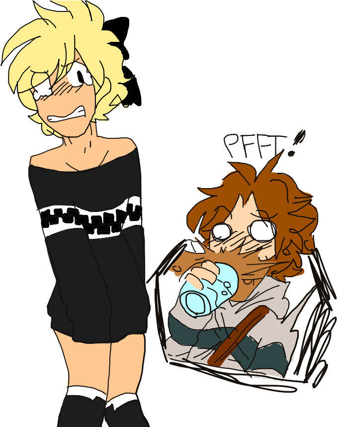 When Laurence Sees Garroth In Lucinda"s Old Clothes - Aphmau Garroth X Laurence Clipart (736x857), Png Download