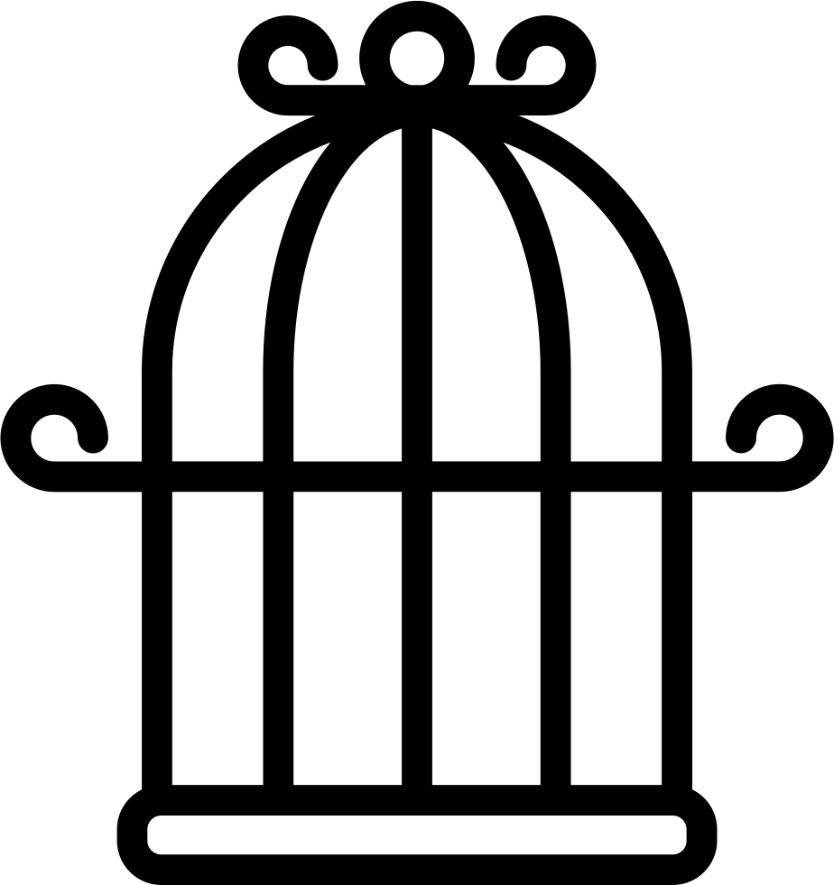 Bird Png Icon Free - Transparent Birdcage Clipart (924x981), Png Download
