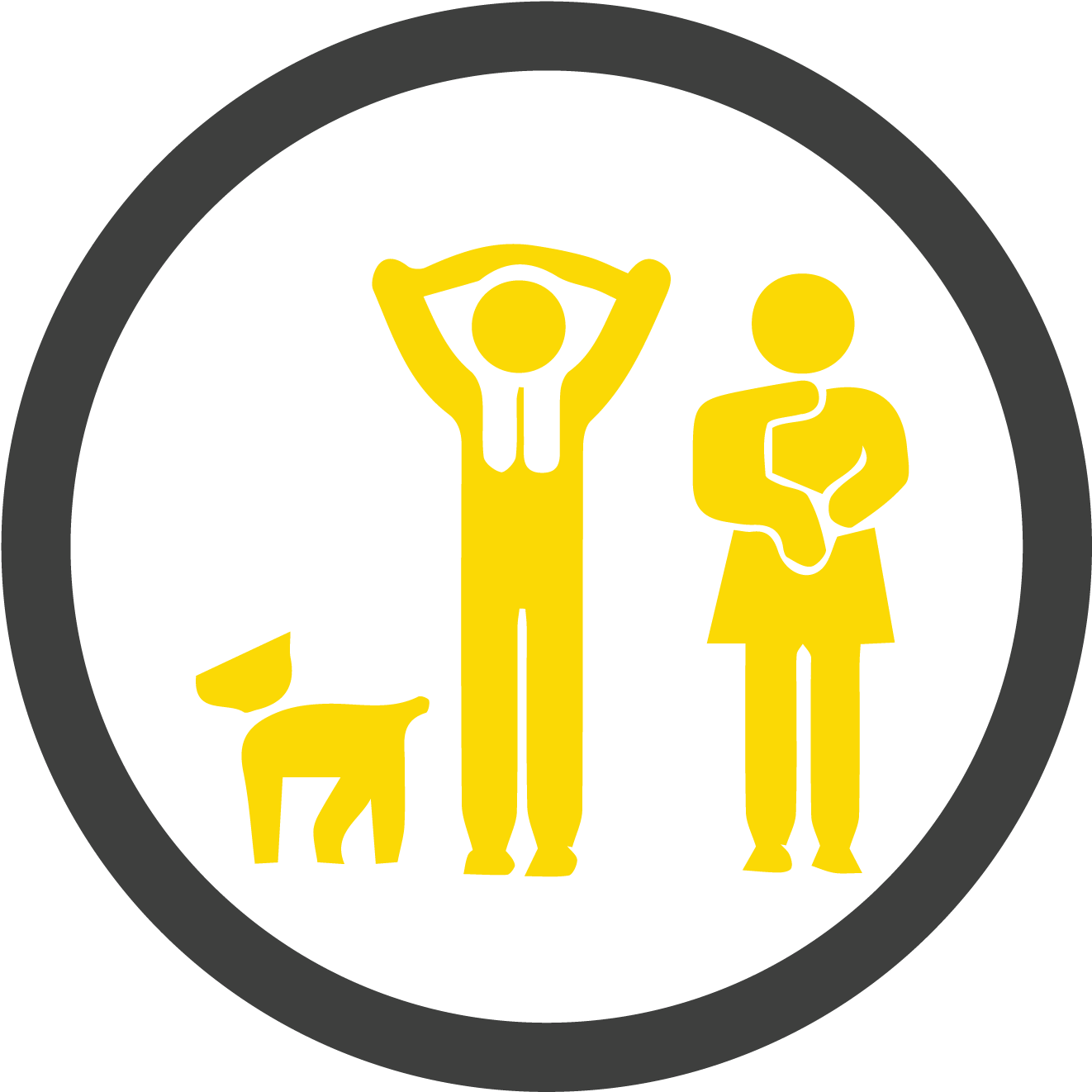Transparent Touch Football Clipart - Family Icon With Dog - Png Download (1322x1322), Png Download