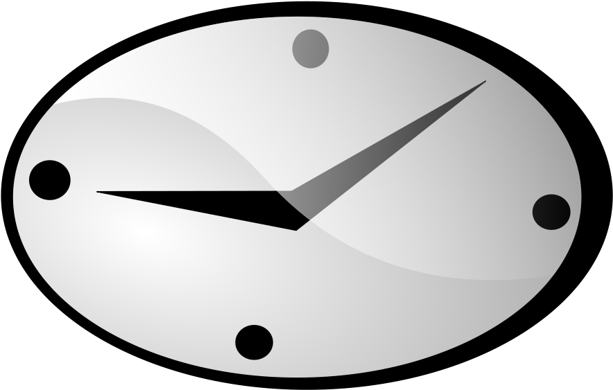 Oval Clock Clipart - Png Download (900x633), Png Download