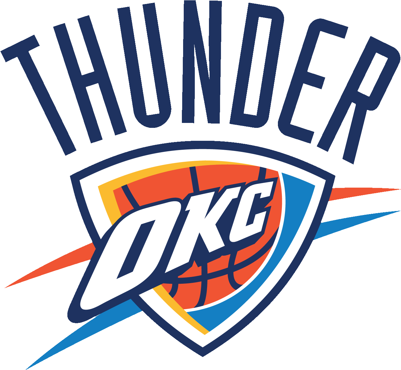 Okc Thunder Clipart - Oklahoma City Thunder Logo Png Transparent Png (1397x1294), Png Download
