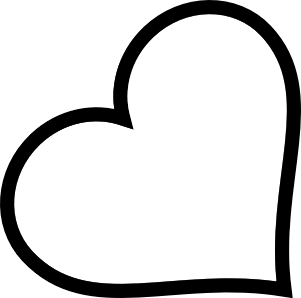 Heart Computer Icons Clip Art - Heart Clipart Black And White Outline - Png Download (600x593), Png Download