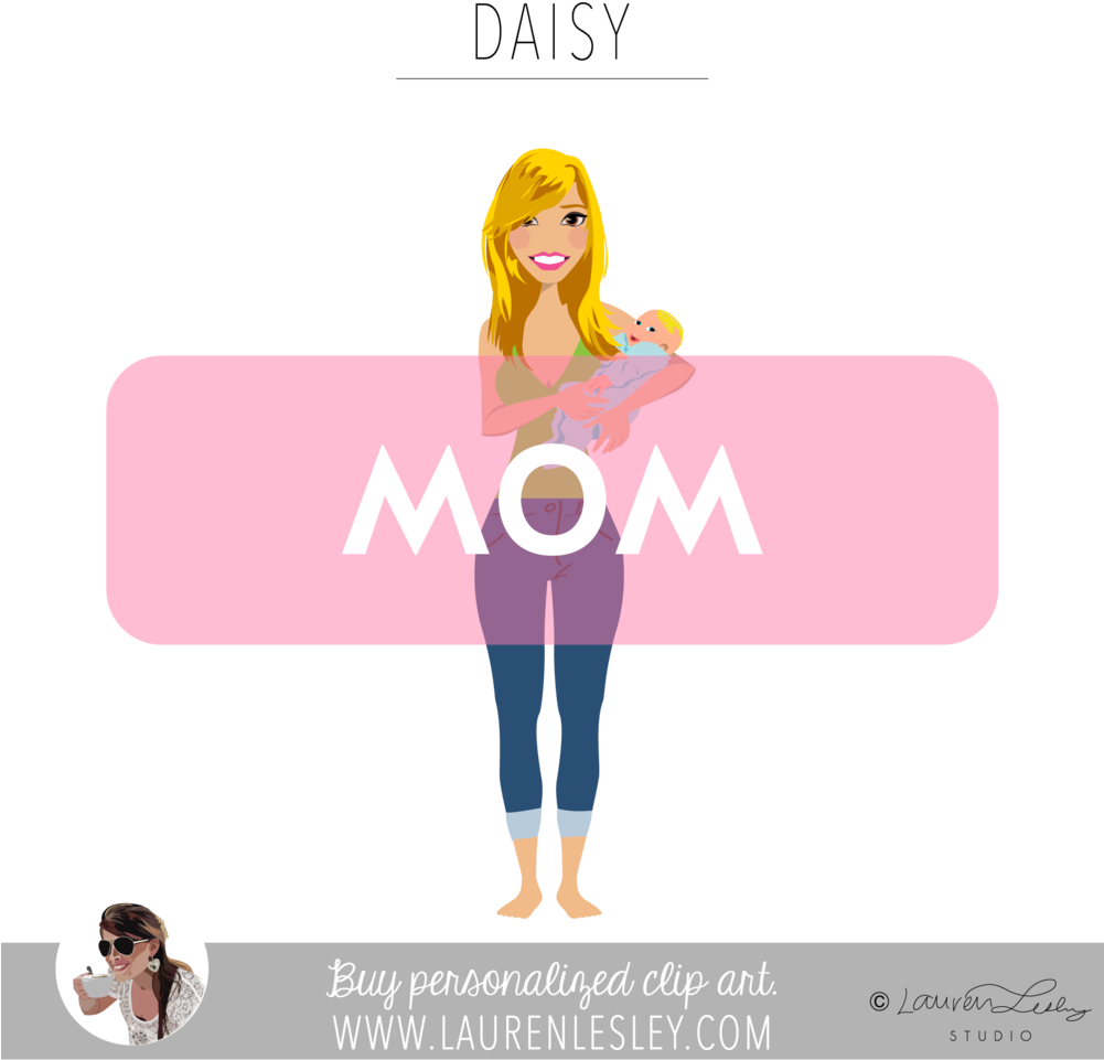 Character Mom Daisy Icon Character Mombaby Daisy - Clip Art - Png Download (1000x1001), Png Download