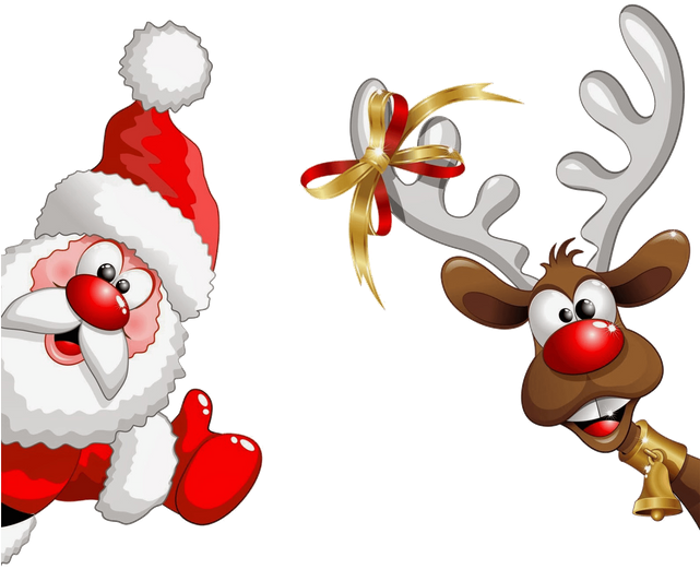 Renne De Noel Humour Clipart (640x536), Png Download