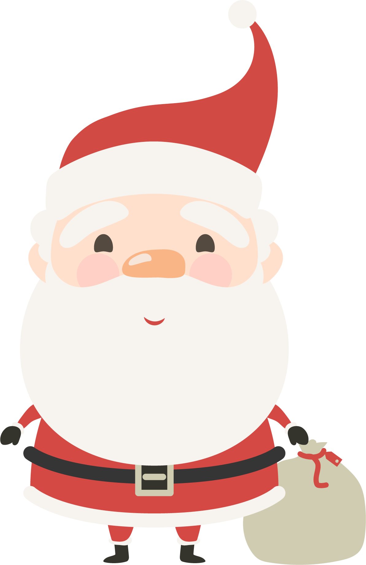 Twas The Night Before Christmas Clipart Svg Transparent - Brown Santa Claus Clipart - Png Download (1193x1840), Png Download
