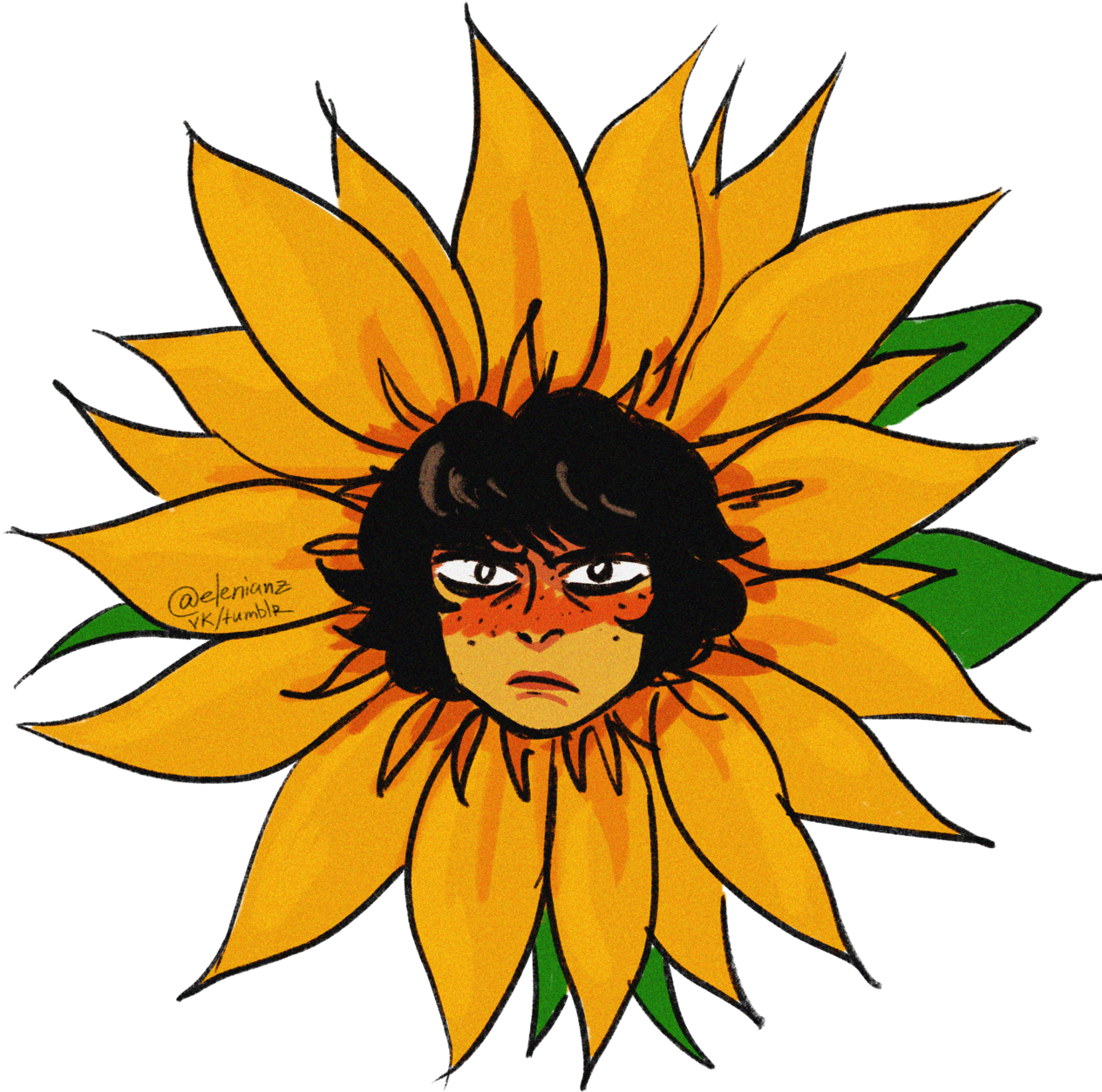 Sunflower Clipart (1280x1280), Png Download