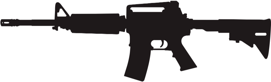 Assault Rifle Clipart Png Transparent Png (1000x428), Png Download