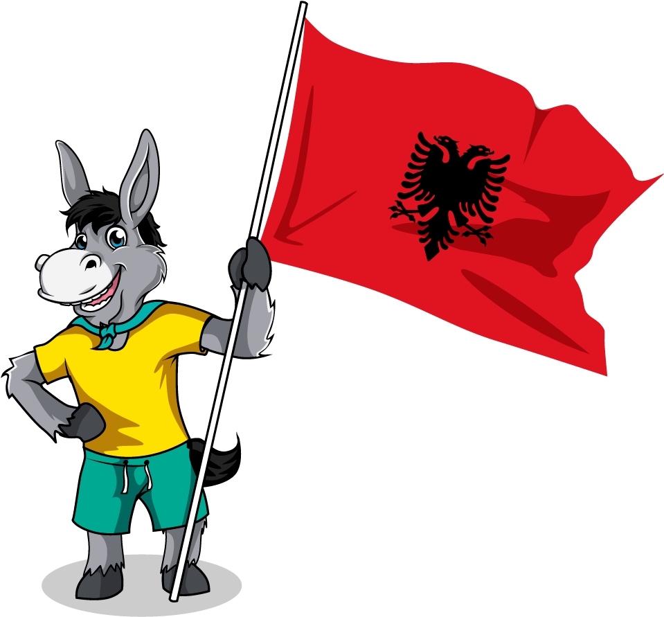 Balkan Flags Albania - Chasing The Donkey Slovenia Flag Clipart (1000x1000), Png Download