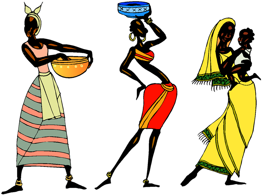 Woman-1595368 960 720 - African Tribal Art Clipart (960x678), Png Download