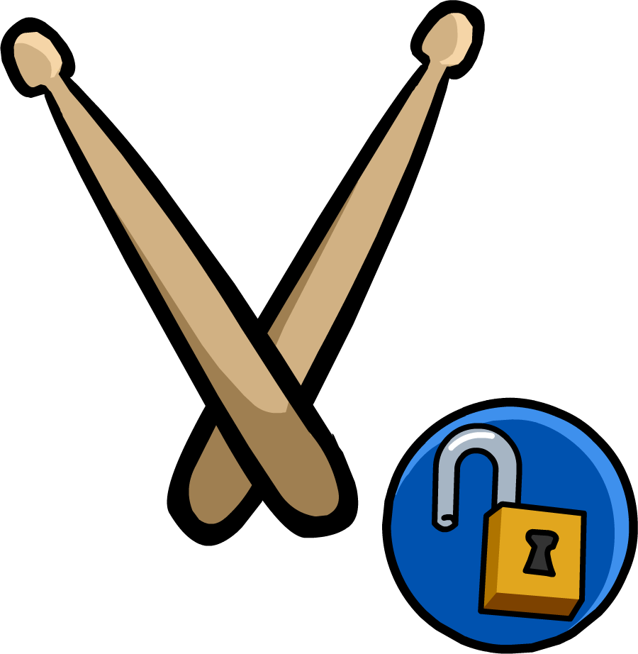 Drum Sticks Clipart Club Penguin - Drum Stick Clipart - Png Download (900x922), Png Download