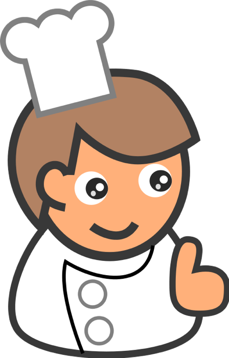 Baker Drawing Executive Chef Transparent Png Clipart - Cook Clipart Transparent (448x700), Png Download