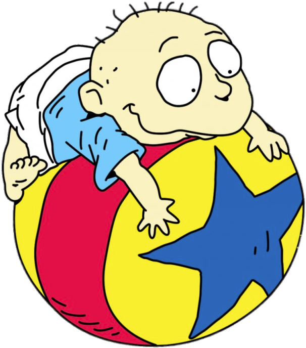 Rugrats Tommy Pickles On Ball - Rugrats Png Clipart (820x697), Png Download
