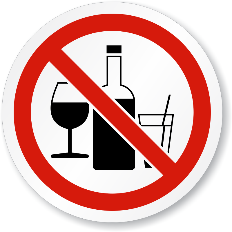 No Smoking No Drinking Clipart (800x800), Png Download