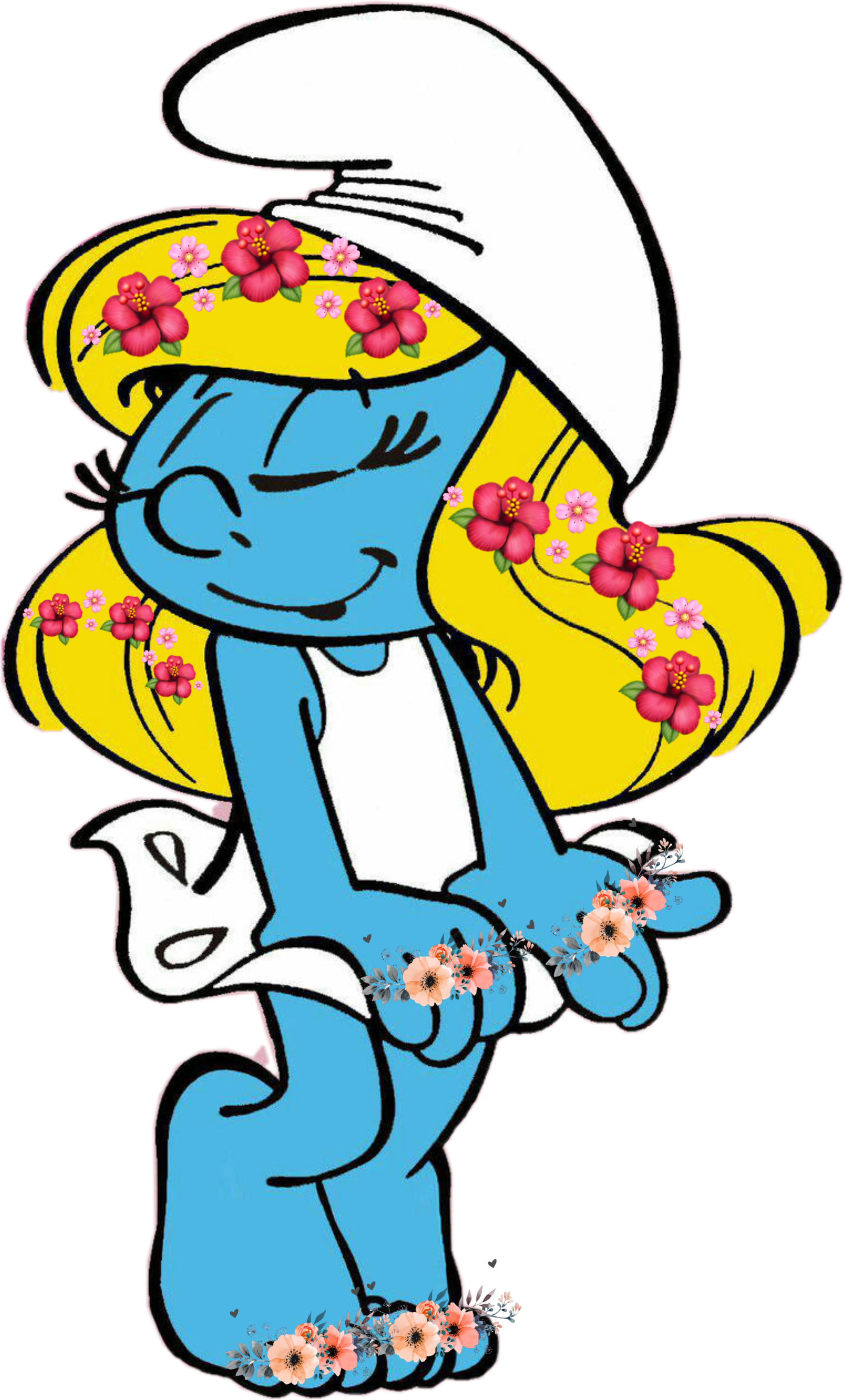 I Created Something Amazing With Picsart - Smurfette Deviantart Clipart (2090x3463), Png Download