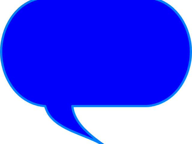 Blue Talk Bubble Clip Art - Transparent Blue Speech Bubble - Png Download (640x480), Png Download