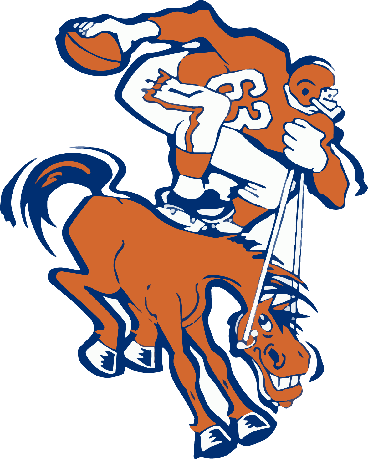 Broncos Old Logo Clipart (1176x1468), Png Download