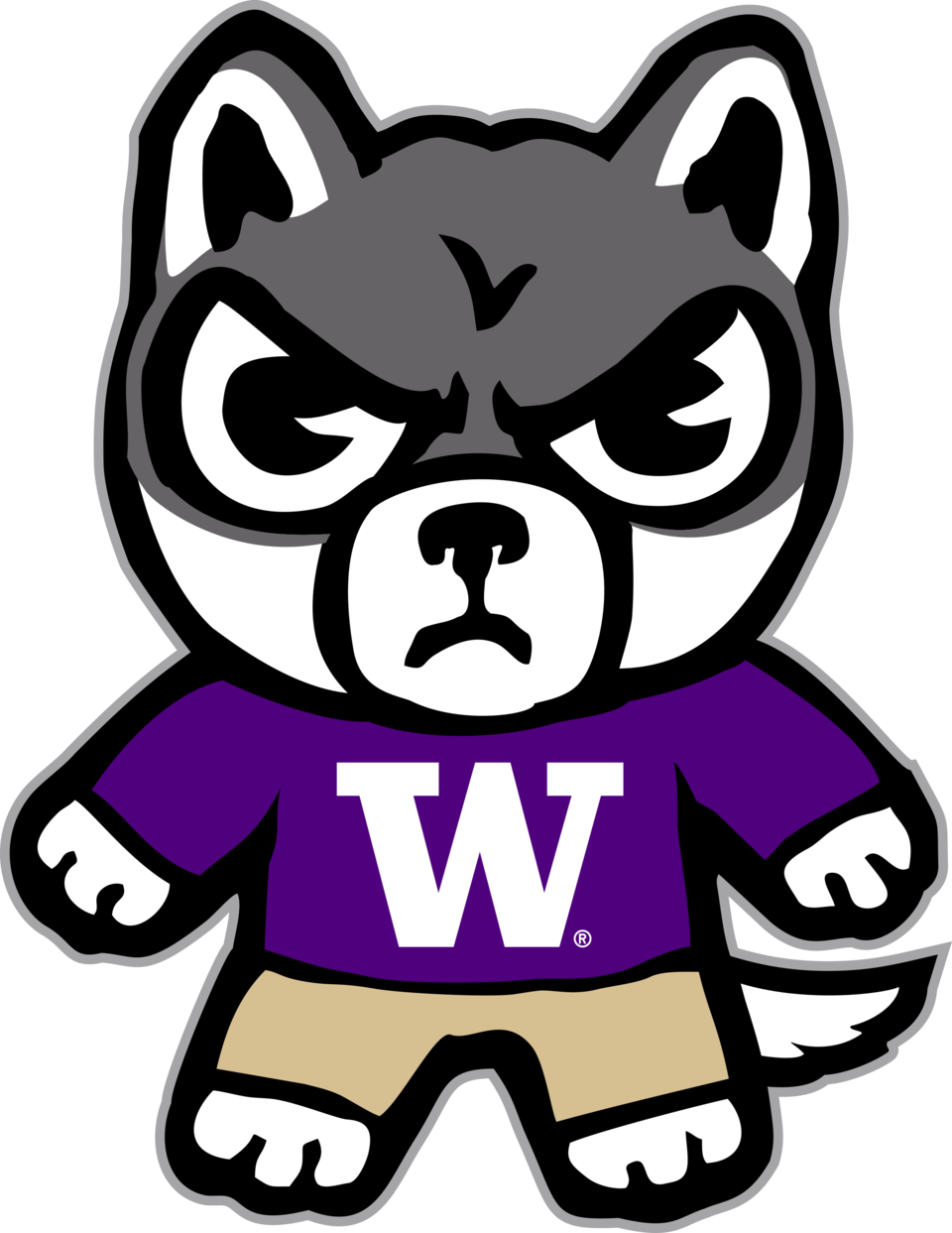 Washington"
 Srcset="data - Washington Huskies Tokyodachi Clipart (960x1243), Png Download