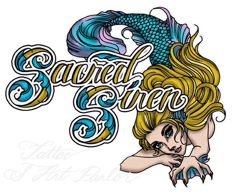 Sacred Siren Tattoo Art - Sacred Siren Tattoo & Art Parlor Clipart (762x632), Png Download