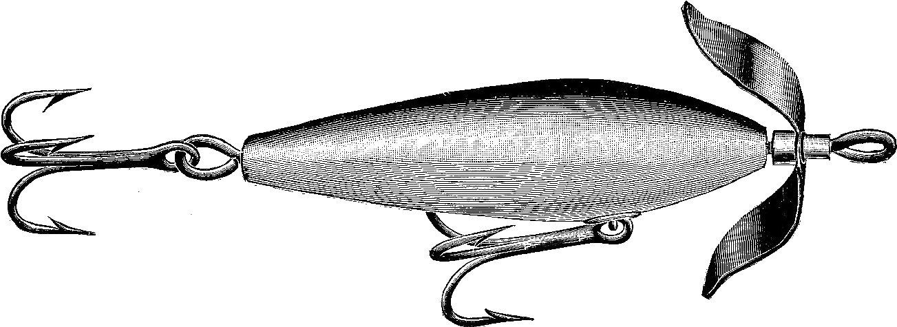 Vintage Fishing Lures Clipart - Fishing Lure - Png Download (1585x705), Png Download