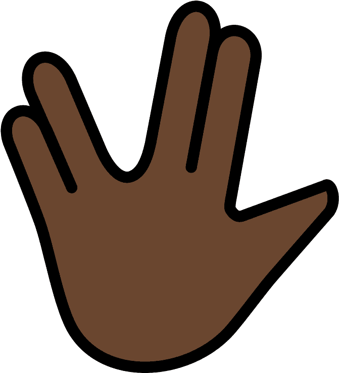 Vulcan Salute Emoji Clipart - Sign - Png Download (800x800), Png Download