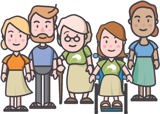 Illustration Of A Mycare Family - Proper Care Old People Clipart - Png Download (800x500), Png Download