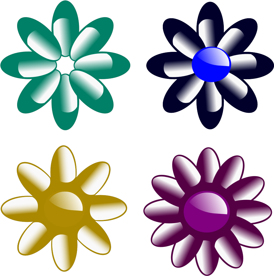 Flowers Svg Clip Arts - Dessin Fleur Svg - Png Download (1024x1024), Png Download