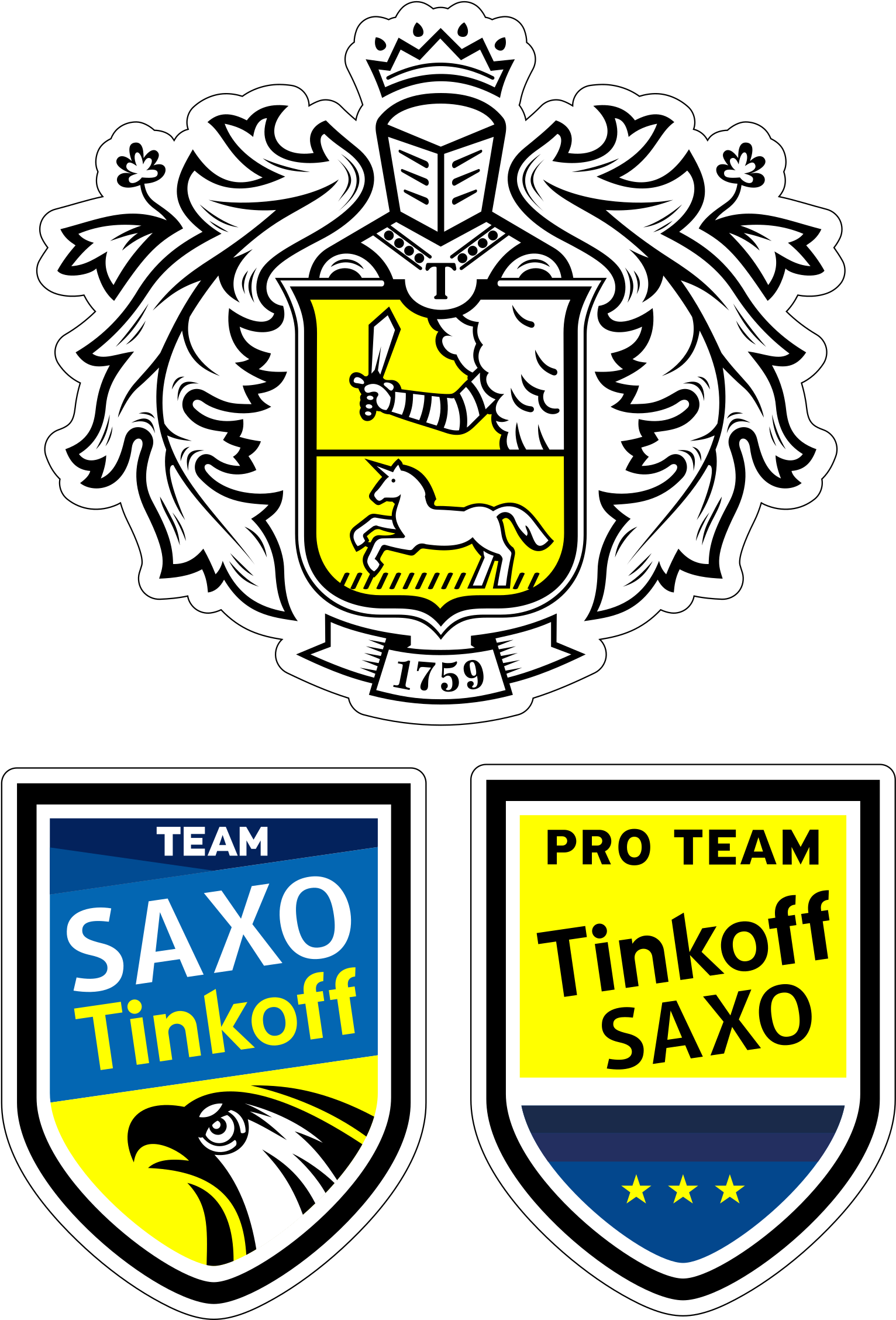 Teamsaxotinkoff Old-type Clip Arts - Team Saxo Bank-sungard - Png Download (1697x2400), Png Download