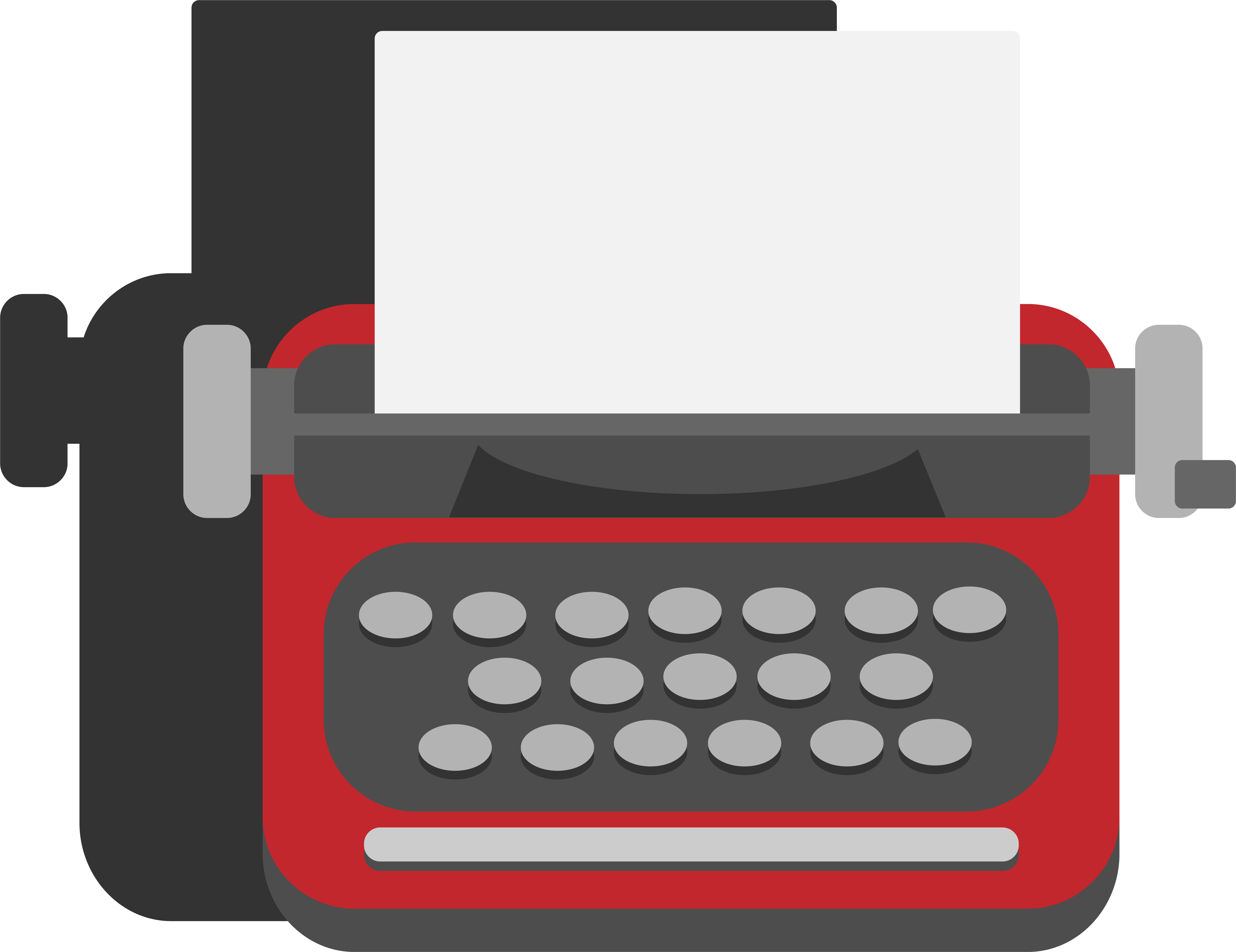 Typewriter Clip Art - Png Download (8180x6826), Png Download