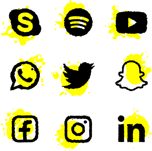 Rustic Social Media Icon Web App Social Media Typewriter Clipart (799x600), Png Download