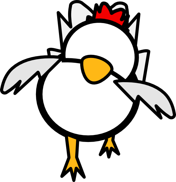 No Eyes Chicken Clip Art At Clker - Chicken Clipart Eyes Png Transparent Png (582x600), Png Download